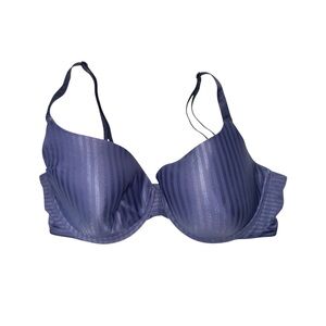 Victoria’s Secret T-shirt Lightly Lined Demi Bra Dark Blue Stripe 36DD Women’s
